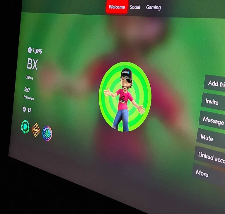 Xbox profile using the gamertag BX