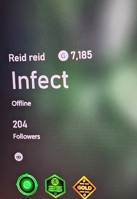 Xbox profile showing the gamertag Infect